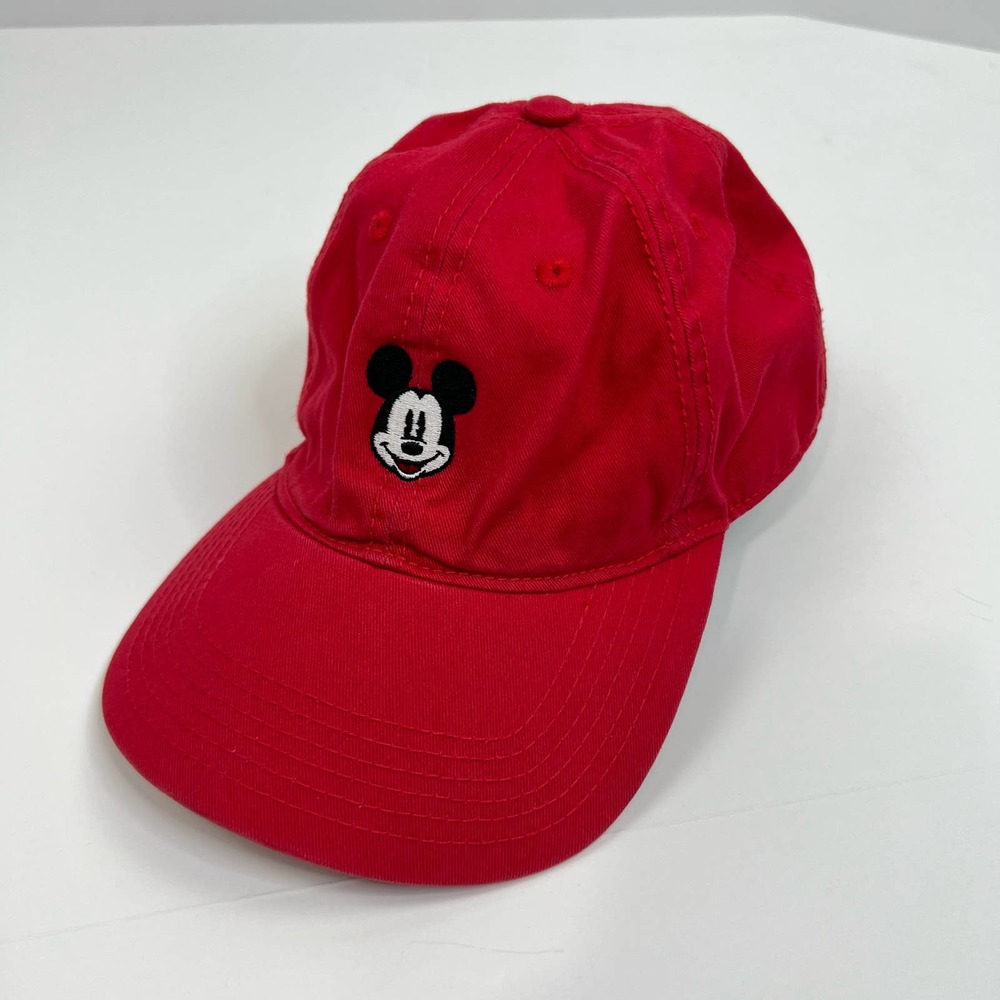 Disney Red Mickey Mouse Embroidered Baseball Cap